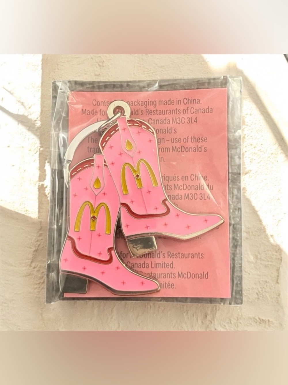 NEW 2025 McDonald’s Shania Twain Pink Cowgirl Boots Keychain Canada EXCLUSIVE